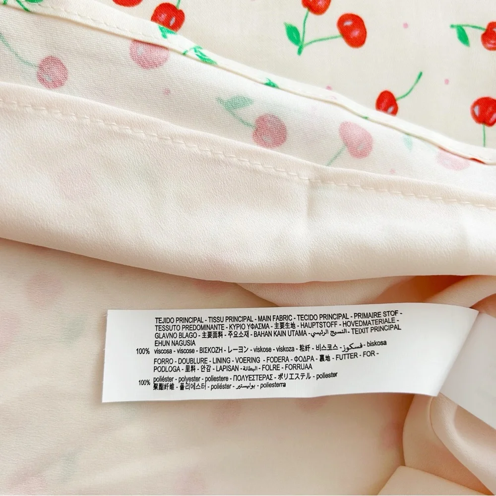 Zara cherry print satin mini dress - Picture 11 of 12